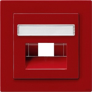 Gira 028443 Abdeckung mit Beschriftungsfeld UAE IAE ISDN S Color Rot