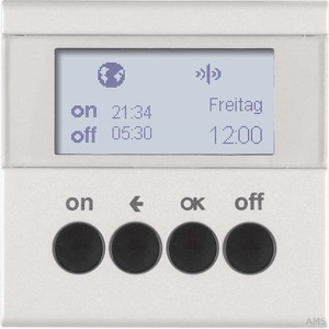 Berker KNX-Funk Zeitschaltuhr aluminium matt 85745283