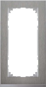Merten Decor-Rahmen 2-fach Edelstahl/aluminium MEG4025-3646