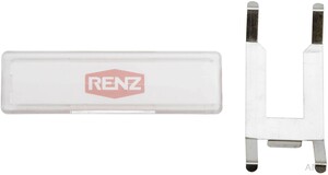 Renz Metallwaren Namensschild mit Feder 97-9-00303