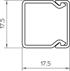 OBO Bettermann Wand+Deckenkanal 17,5x17,5mm,PVC WDK20020RW (2 Meter)