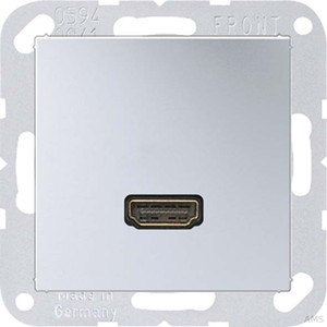 Jung Multimedia-Anschluss aluminium HDMI mit Tragring MA A 1112 AL
