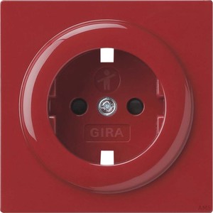Gira 092143 Abdeckung SCHUKO mit erhöhtem Berührungsschutz S Color Rot