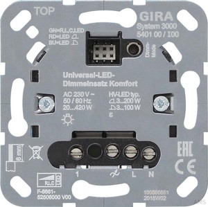 Gira Uni-LED-Dimmeinsatz komfort 540100
