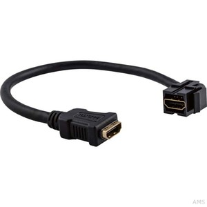 Merten HDMI-Keystone mit Kabelpeitsche schwarz MEG4583-0002