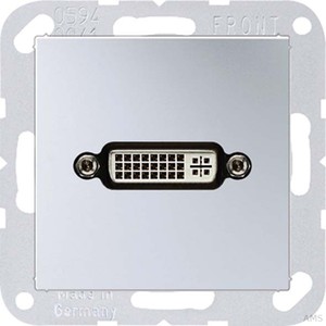 Jung Multimedia-Anschluss aluminium DVI mit Tragring MA A 1193 AL