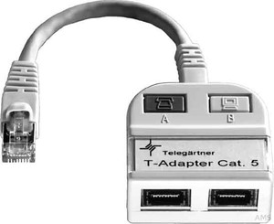 Telegärtner Modular-T-Adapter 1x10/100BT,1xISDN/g. J00029A0013