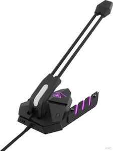 DELTACO GAMING USB Tischmikrofon mit RGB LED, sw/gr GAM-064