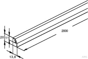 Niedax Konvektionsgitterprofil GKS 2000 L (2 Meter)