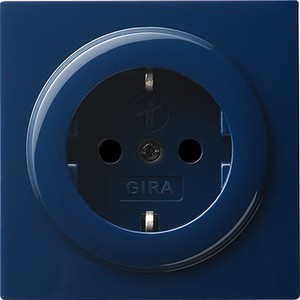 Gira 045346 SCHUKO Steckdose mit erhöhtem Berührungsschutz S Color Blau