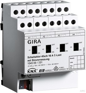 Gira 104500 Schaltaktor 4fach 16 A C Last KNX EIB REG