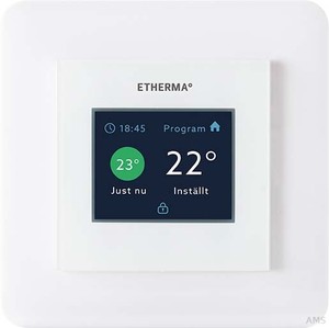 Etherma Schaltereinbauthermostat weiß, 5-35 Grad, 16A eTOUCH-eco