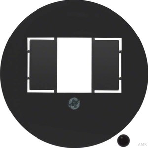 Berker Zentralstück schwarz für TAE-Steckdose 104001