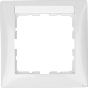 Berker Rahmen 1-fach polarweiß/glänzend mit Beschriftungsfeld 10118919