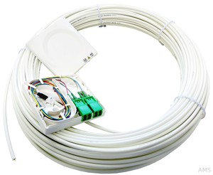 Acome FTTH-AP-Dose T1 mit Kabel 15m 2xLCD/APC reinweiß (rws) IO1140661823041502