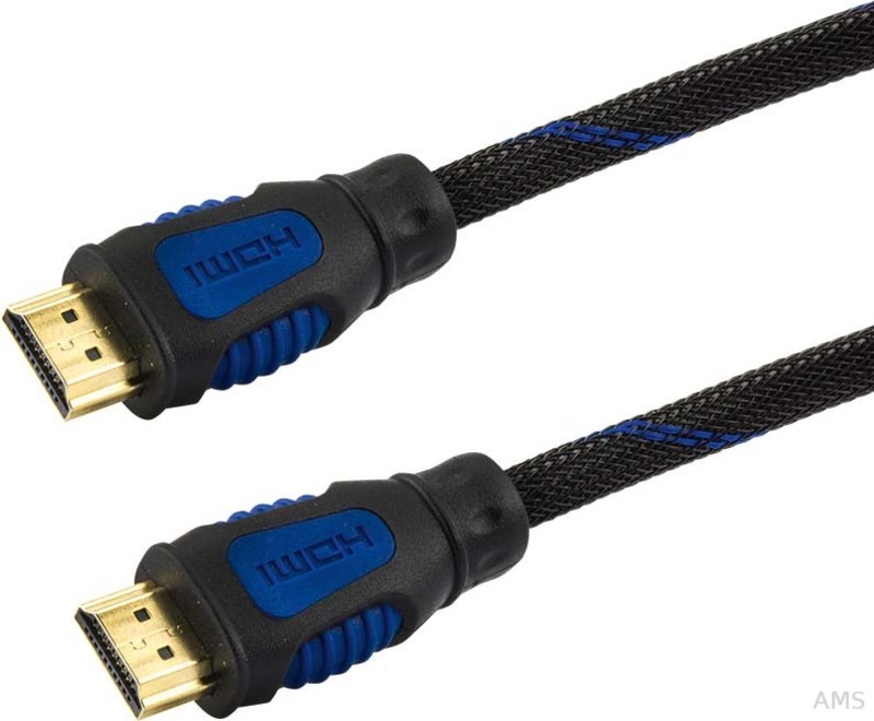 2m HDMI Kabel vergoldet mit Ethernet C-Stecker 3D #j146