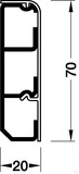 Tehalit Sockelleistenkanal 20x70 SL 20071 rws (2 Meter)